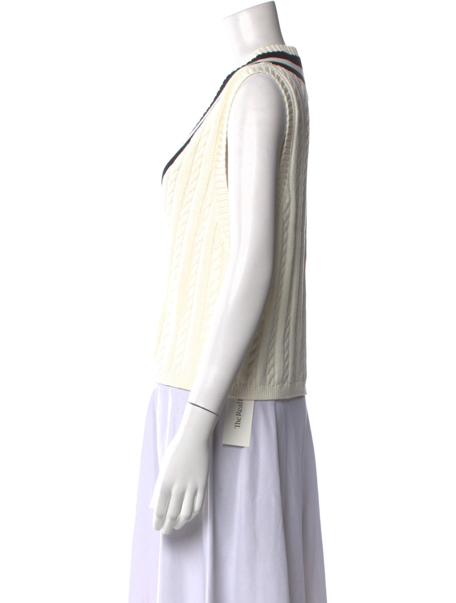 Recreational Habits Striped V-Neck Sweater