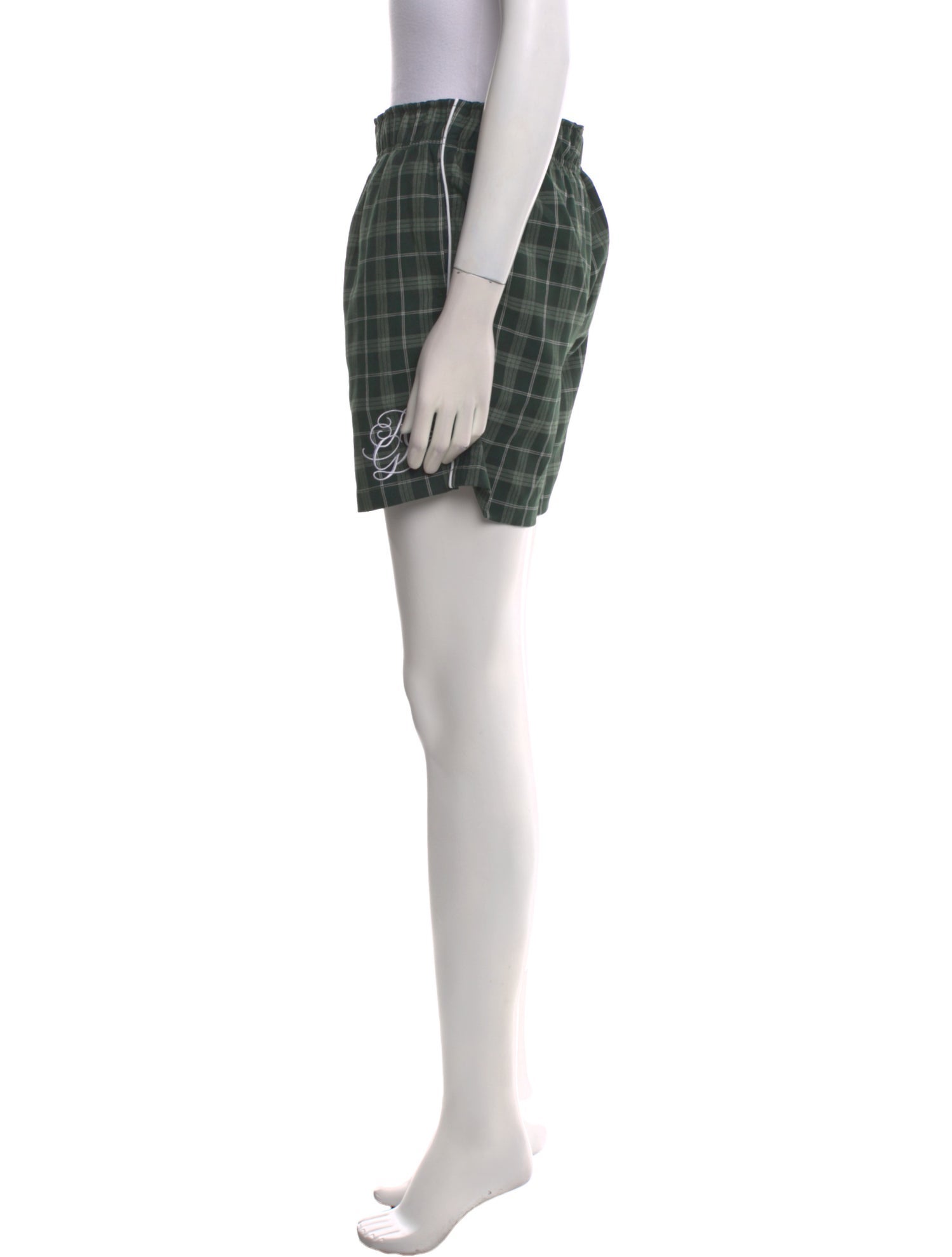 Recreational Habits Plaid Print Mini Shorts