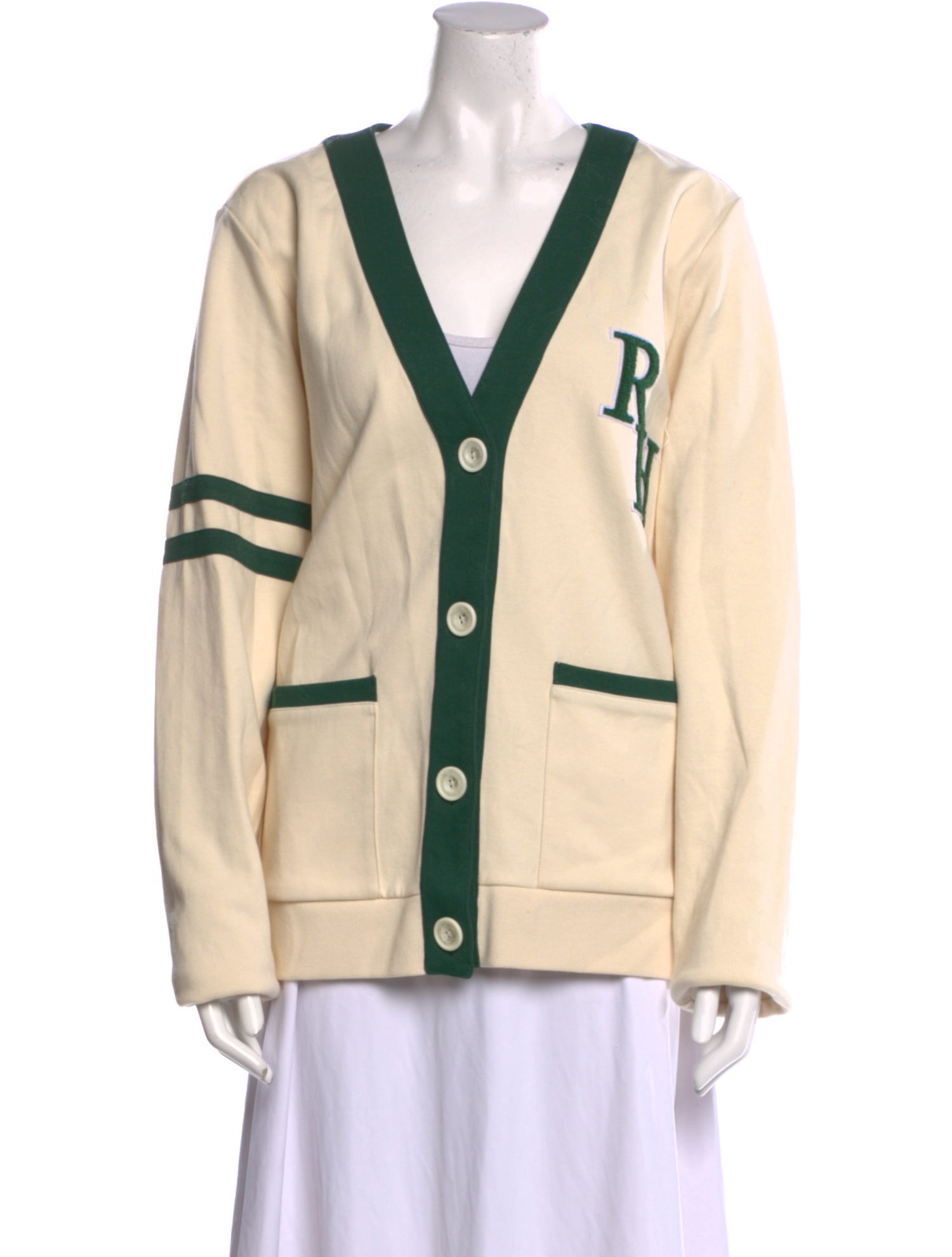 Recreational Habits Colorblock Pattern V-Neck Sweater