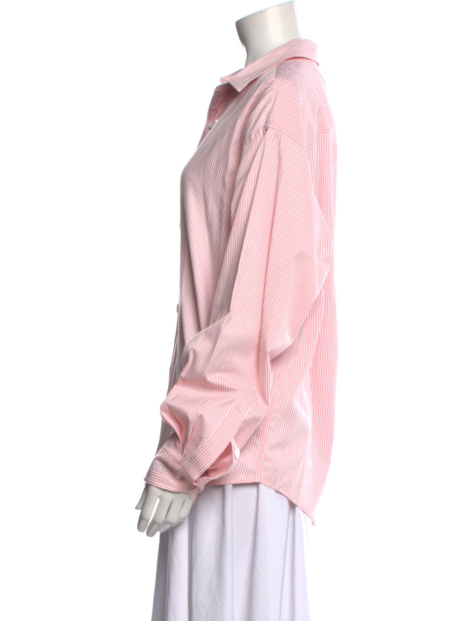 Recreational Habits Striped Long Sleeve Button-Up Top