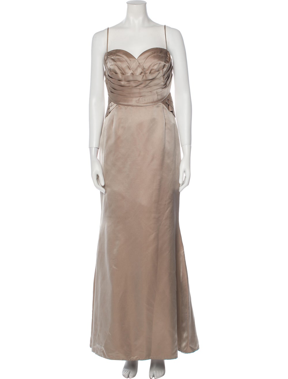 Redux Charles Chang-Lima Silk Evening Gown Neutra… - image 1