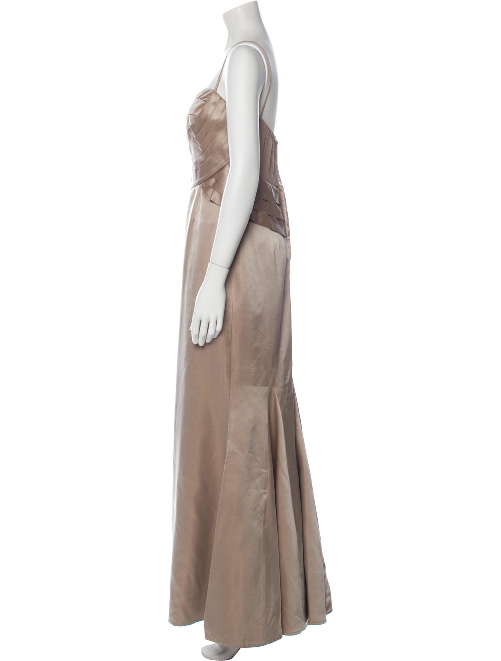 Redux Charles Chang-Lima Silk Evening Gown Neutra… - image 2