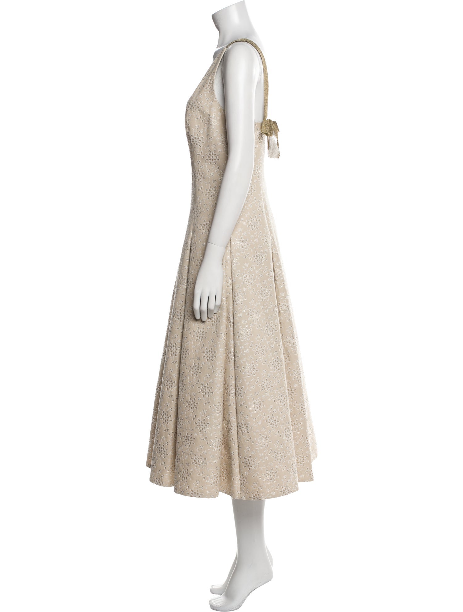 Redux Charles Chang-Lima V-Neck Midi Length Dress