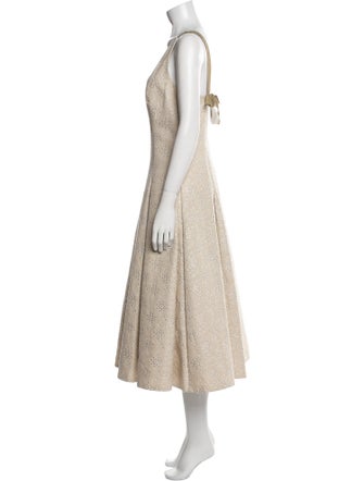 Redux Charles Chang-Lima V-Neck Midi Length Dress