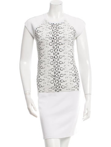 Reed Krakoff Printed Crew Neck Top