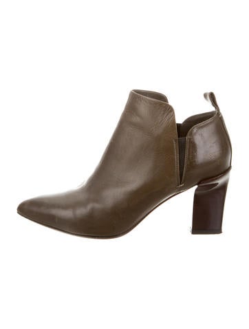 Reed Krakoff Leather Pointed-Toe Booties