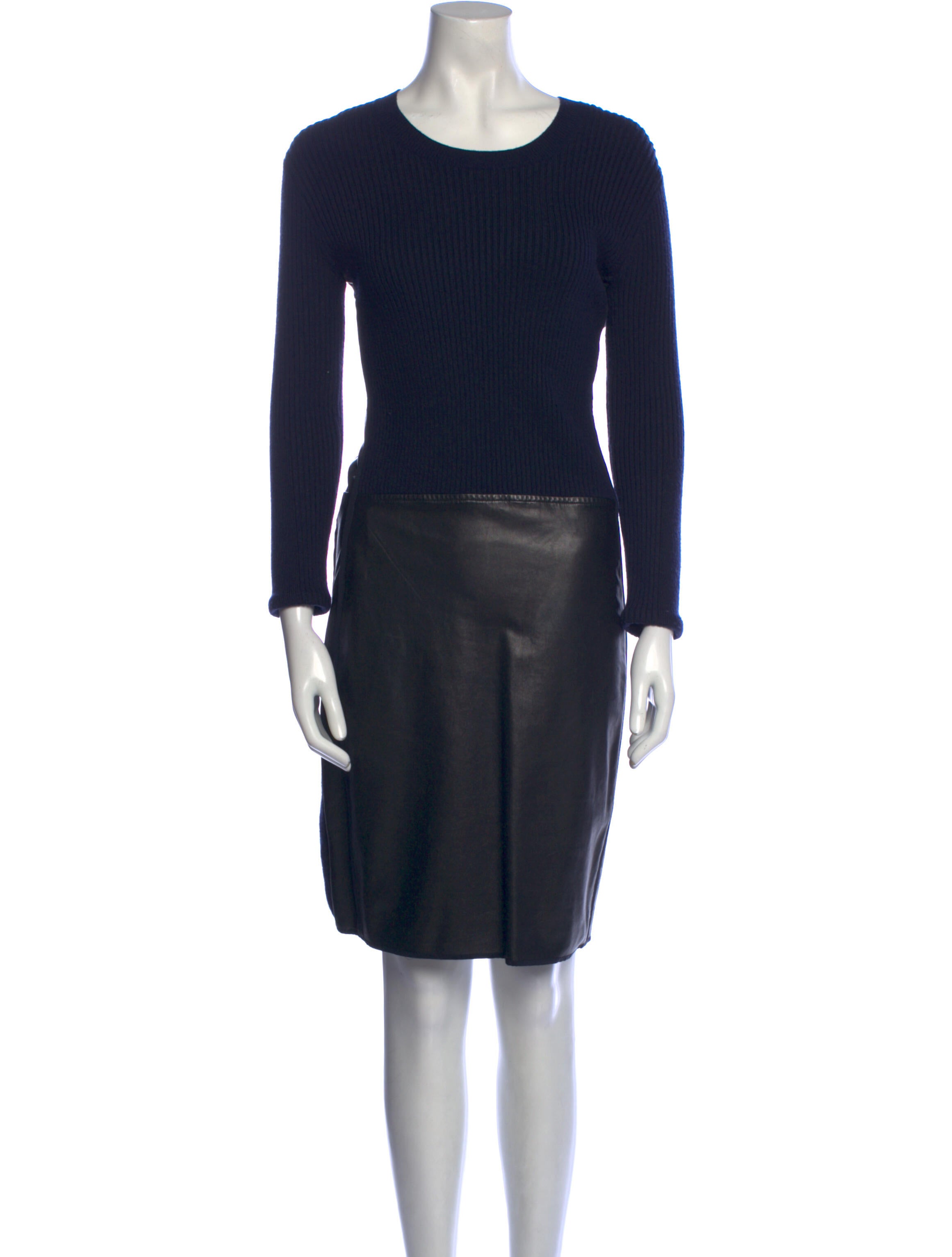 Reed Krakoff Scoop Neck KneeLength Dress Blue Dresses, Clothing