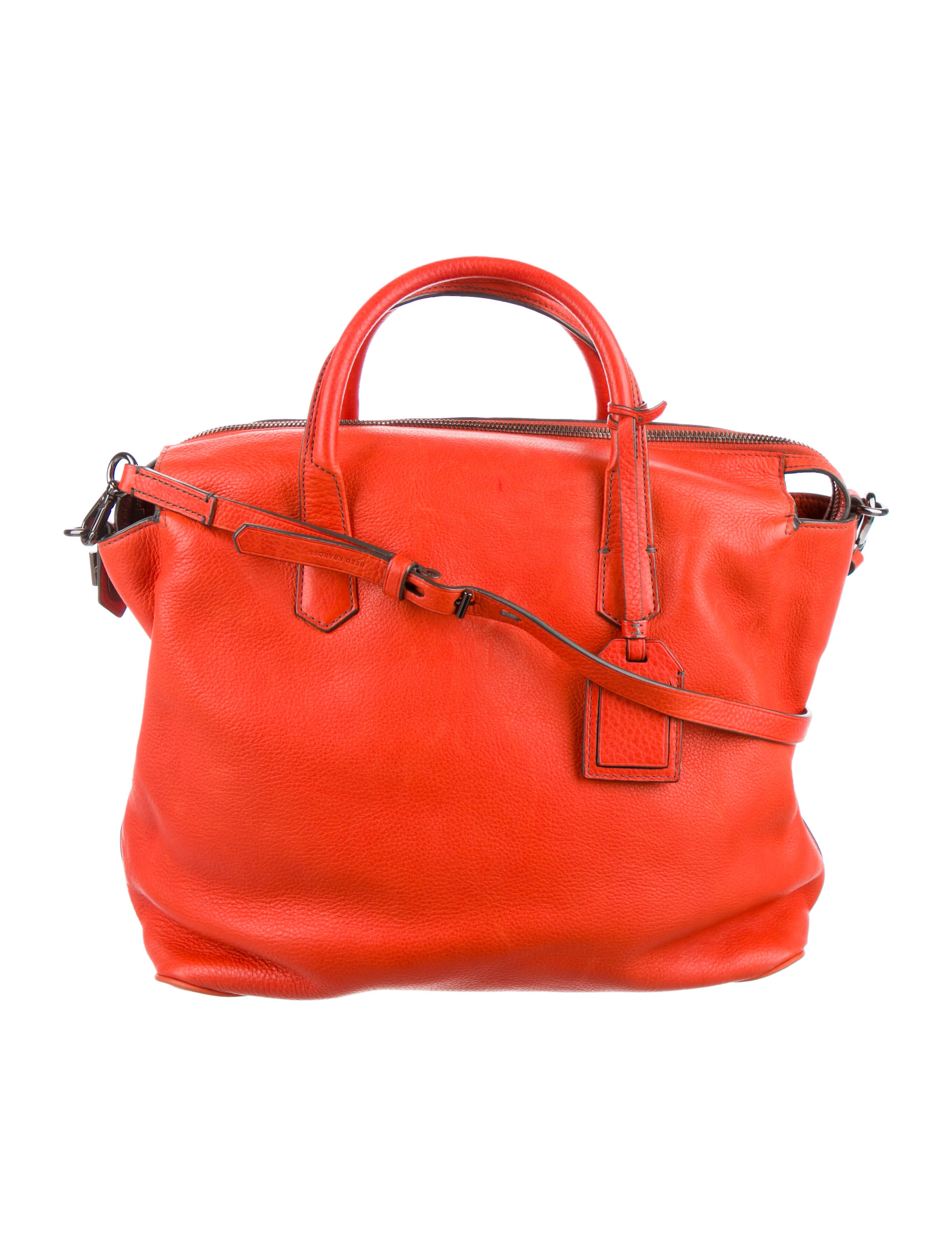 Reed Krakoff Large Leather Shoulder Bag Orange Shoulder Bags