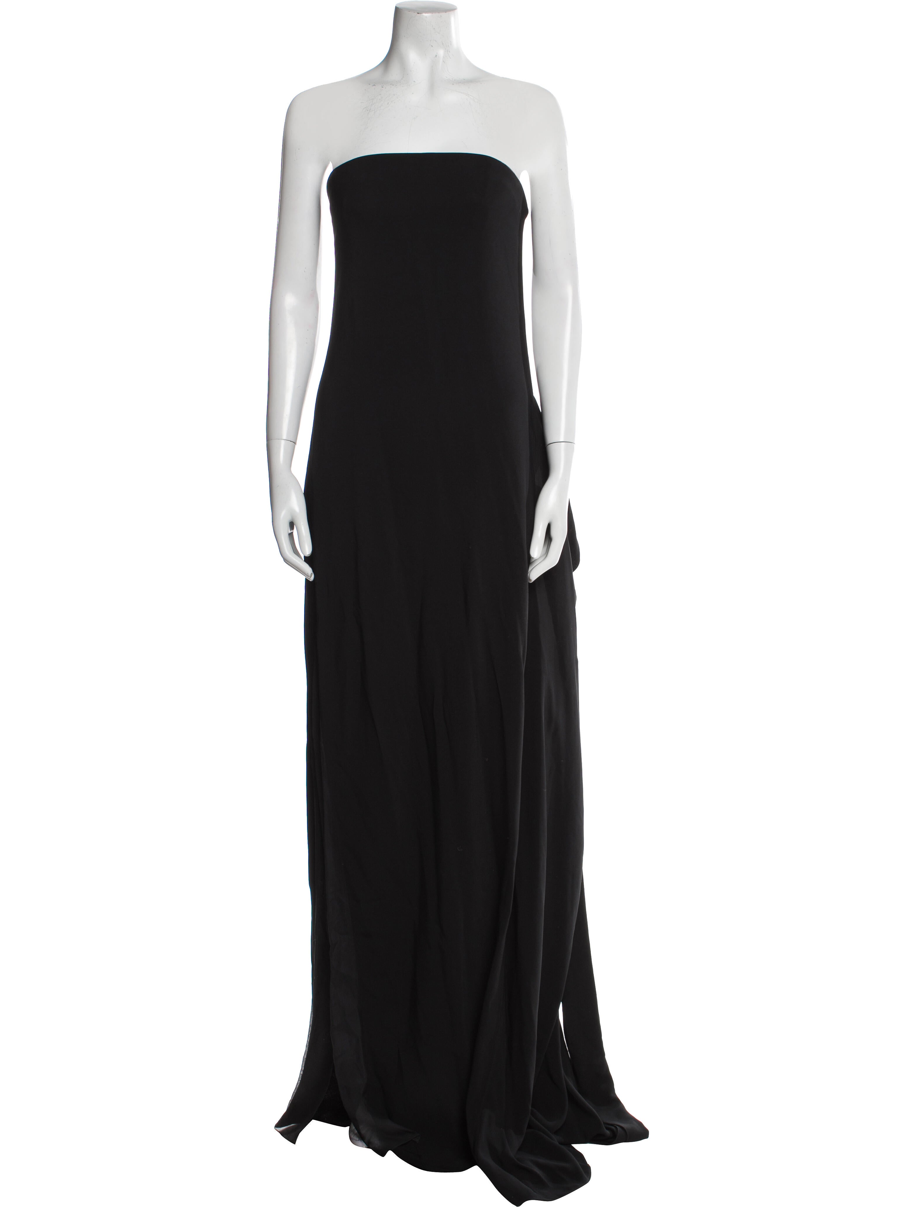 Reed Krakoff Strapless Long Dress Black Dresses, Clothing REE45312