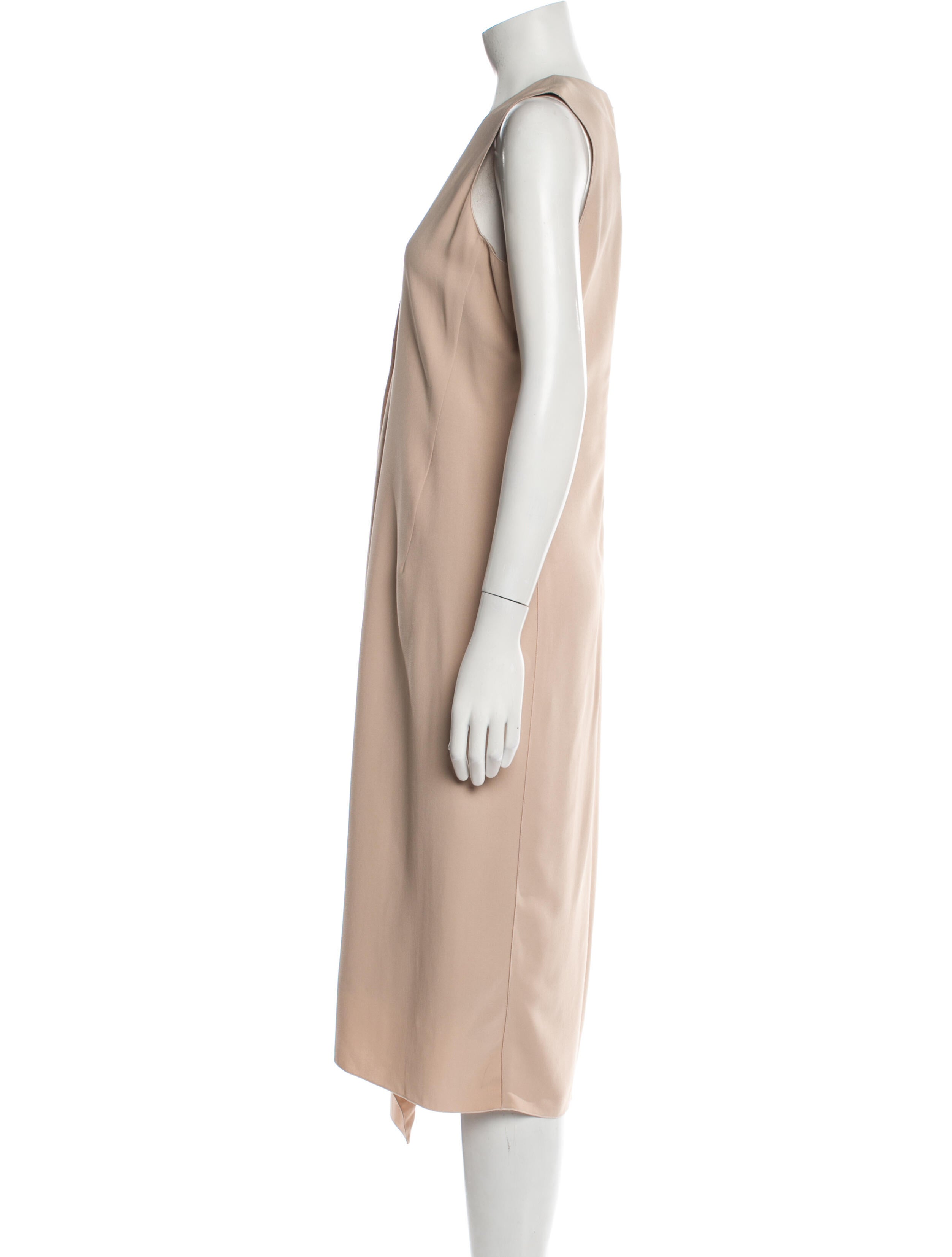 reed krakoff dress beige Reed Krakoff V-Neck Long Dress - Neutrals Dresses, Clothing - REE45314