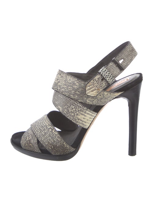 Reed Krakoff Lizard Animal Print Slingback Sandals