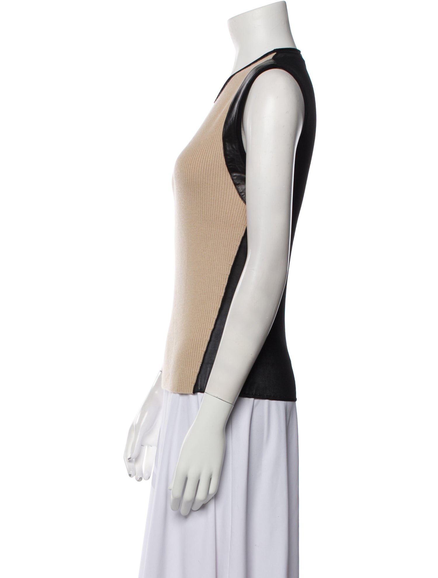 Reed Krakoff Cashmere Colorblock Pattern Top