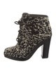 Reed Krakoff Ponyhair Animal Print Lace-Up Boots