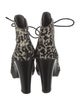 Reed Krakoff Ponyhair Animal Print Lace-Up Boots