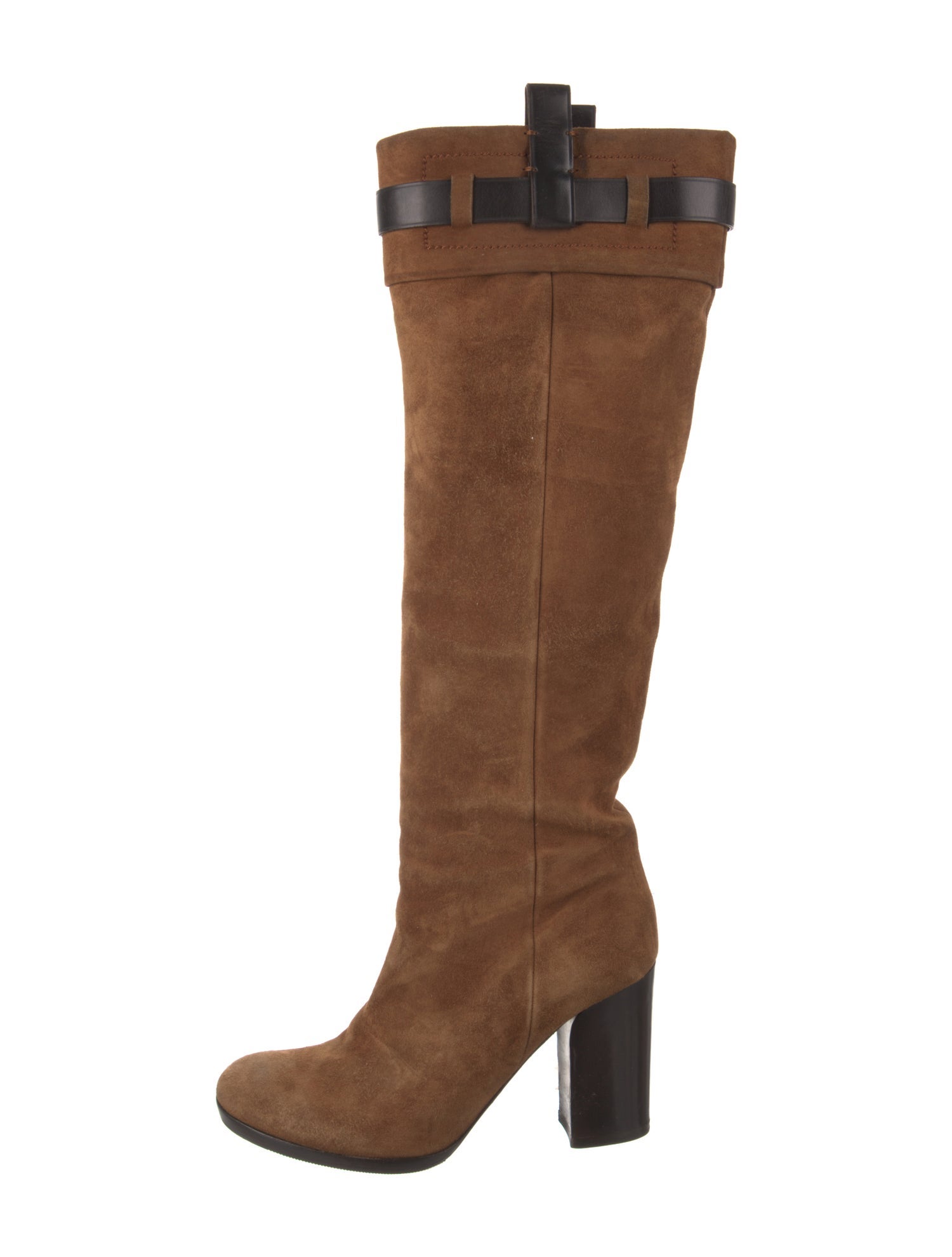 Reed Krakoff Suede Leather Trim Embellishment Boots