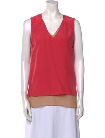 Reed Krakoff Silk V-Neck Top
