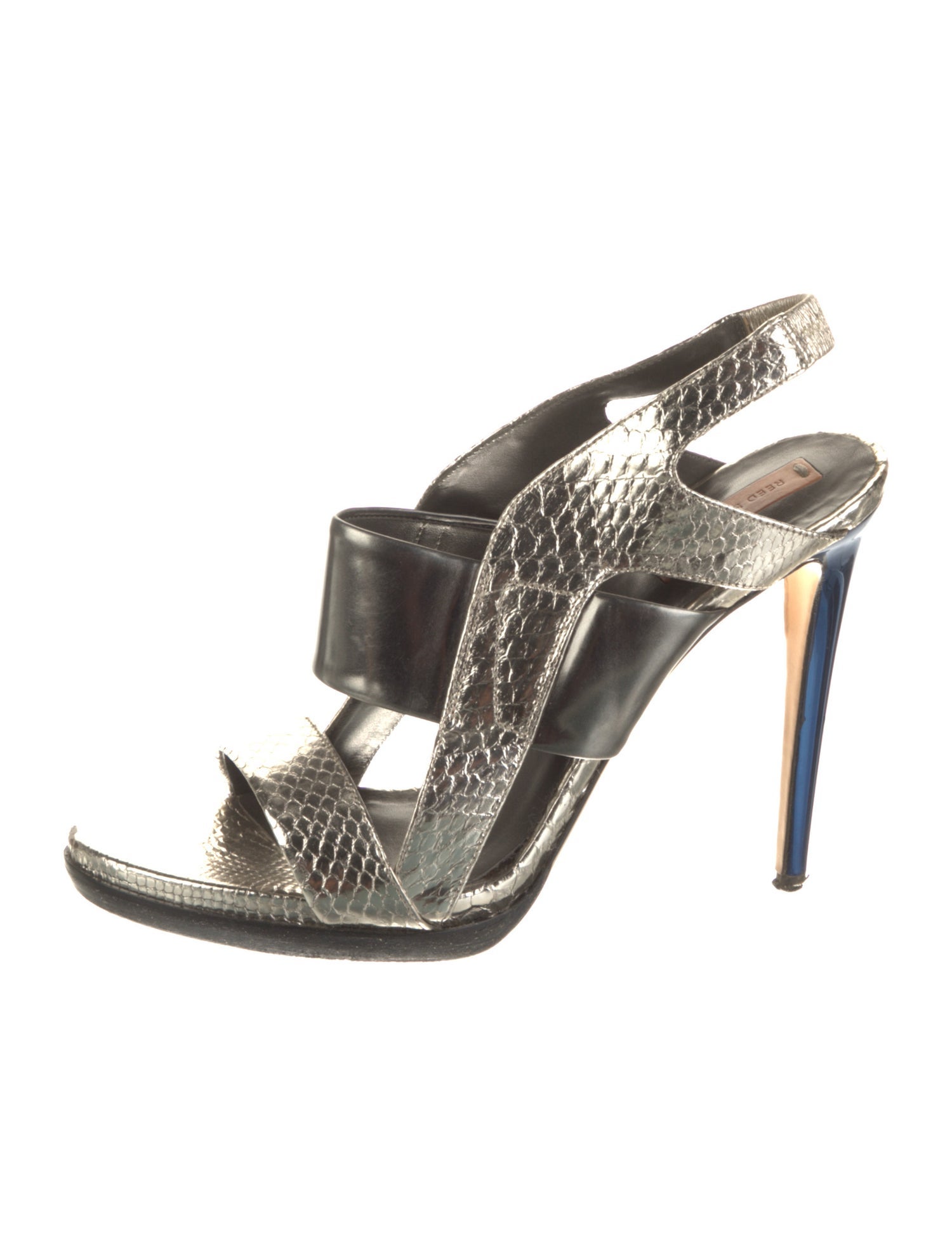 Reed Krakoff Leather Animal Print Slingback Sandals