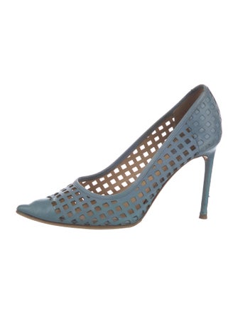 Reed Krakoff Leather Lasercut Accents Pumps