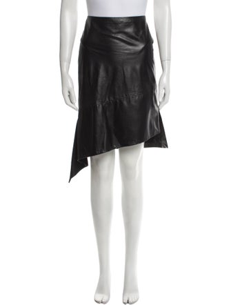 Reed Krakoff Leather Knee-Length Skirt