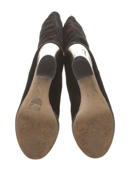 Reed Krakoff Suede Leather Trim Embellishment Boots