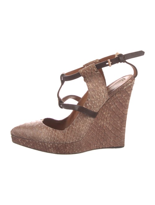 Reed Krakoff Python Animal Print T-Strap Pumps