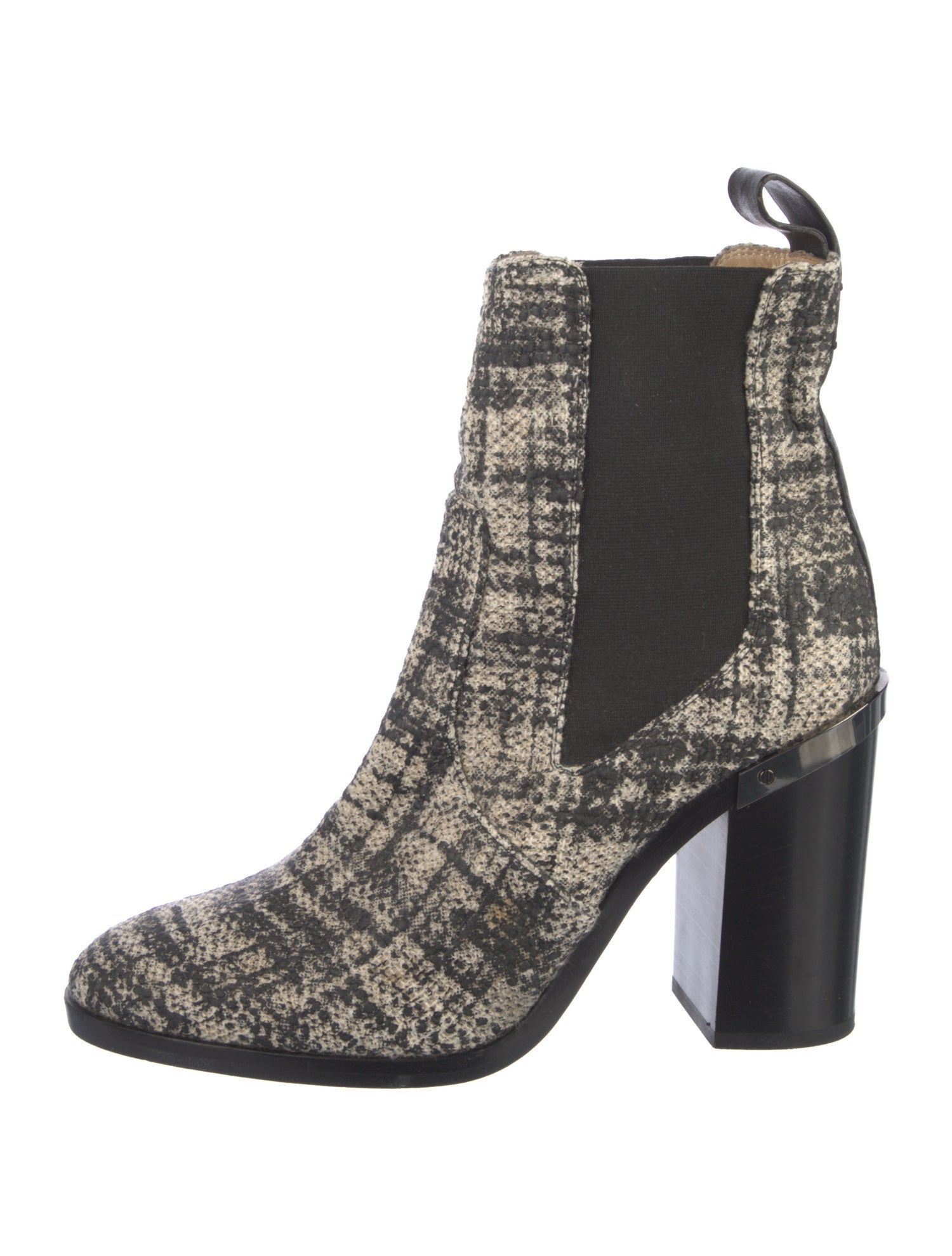 Reed Krakoff Tweed Printed Chelsea Boots