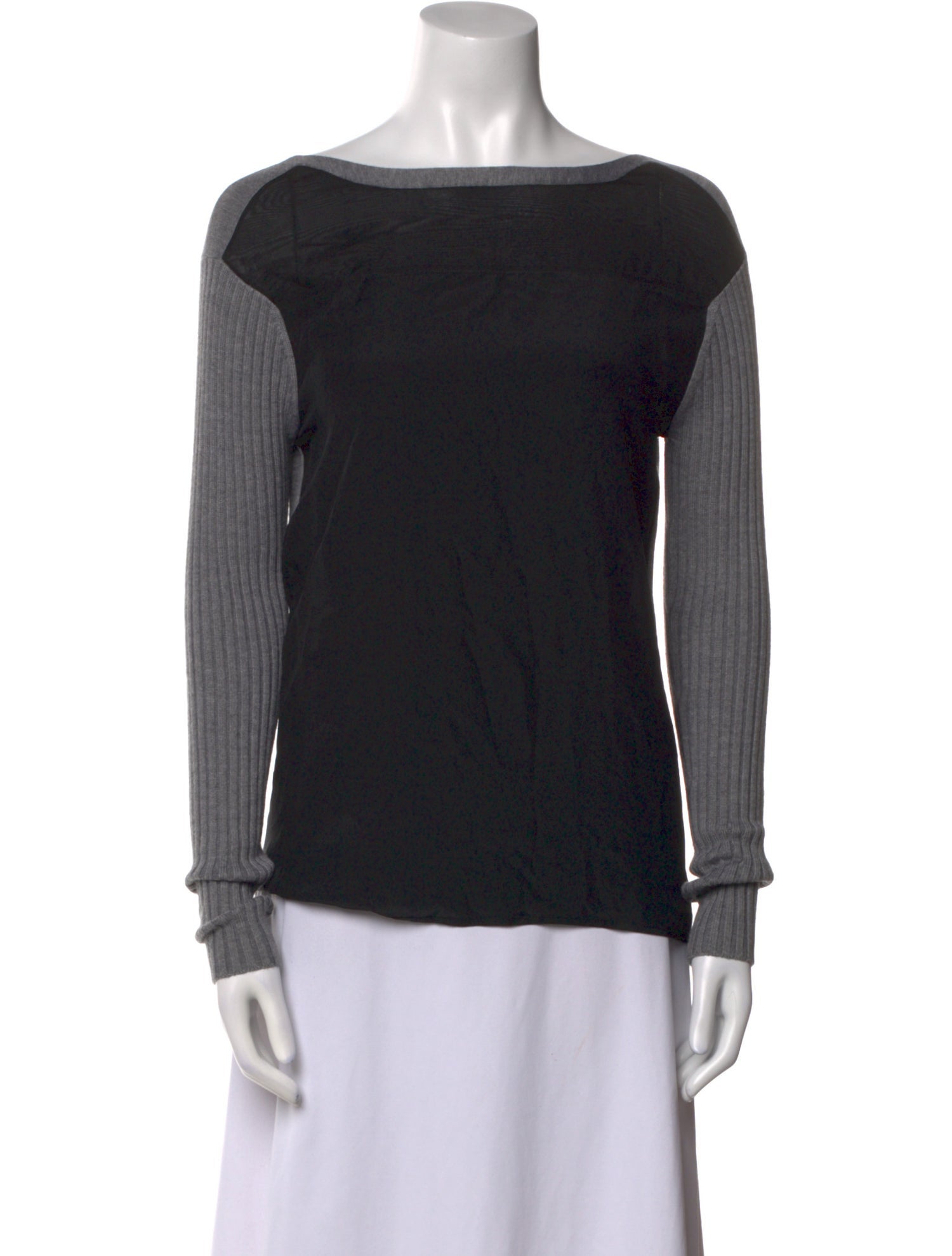 Reed Krakoff Merino Wool Bateau Neckline Top