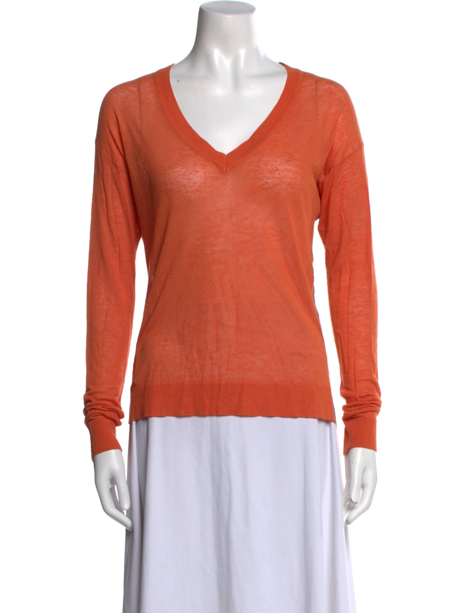 Reed Krakoff V-Neck Long Sleeve Top