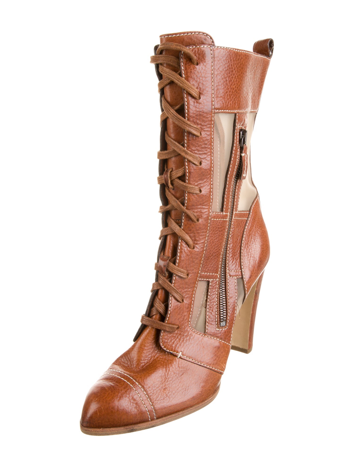 Reed Krakoff Leather Lace-Up Boots