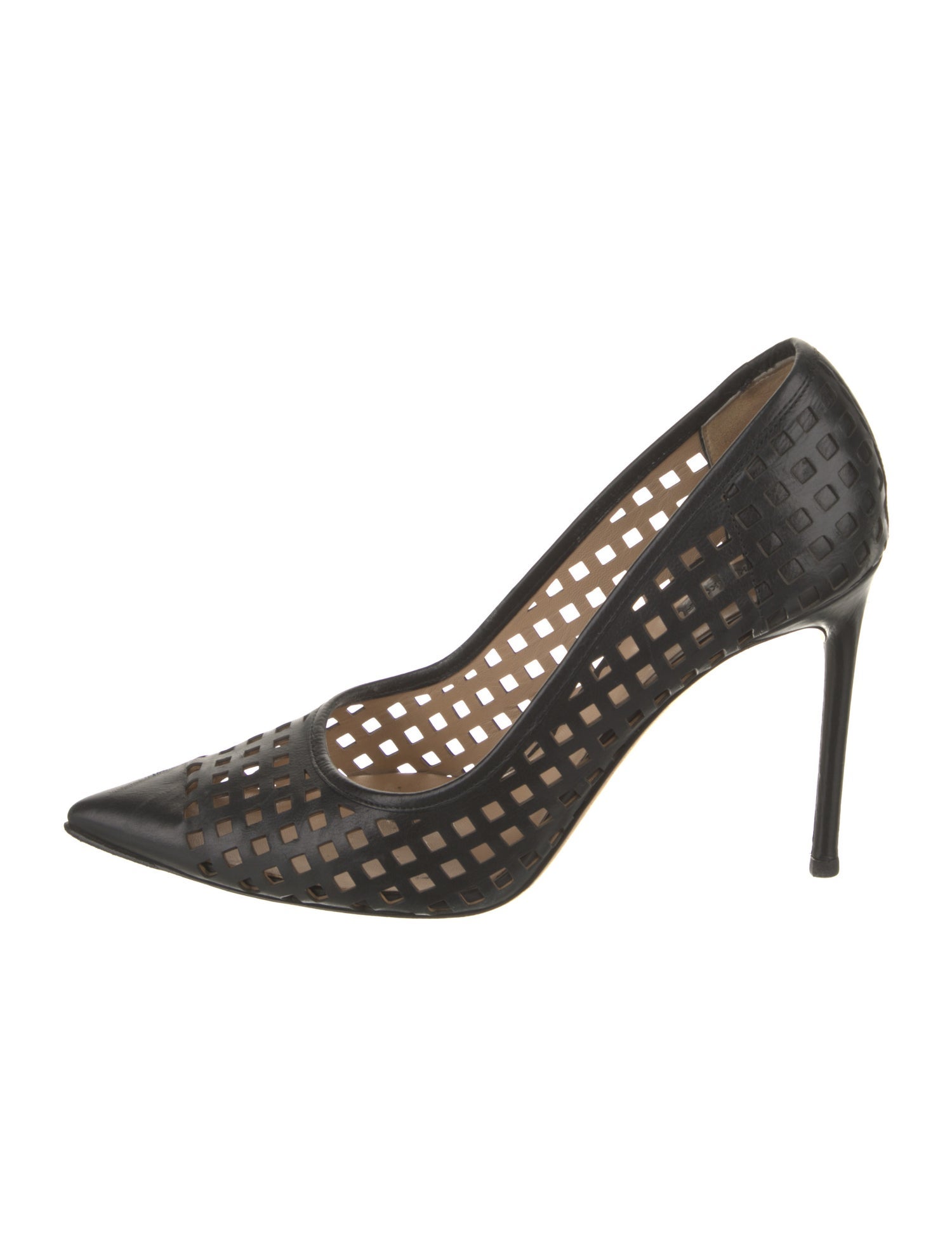 Reed Krakoff Leather Lasercut Accents Pumps