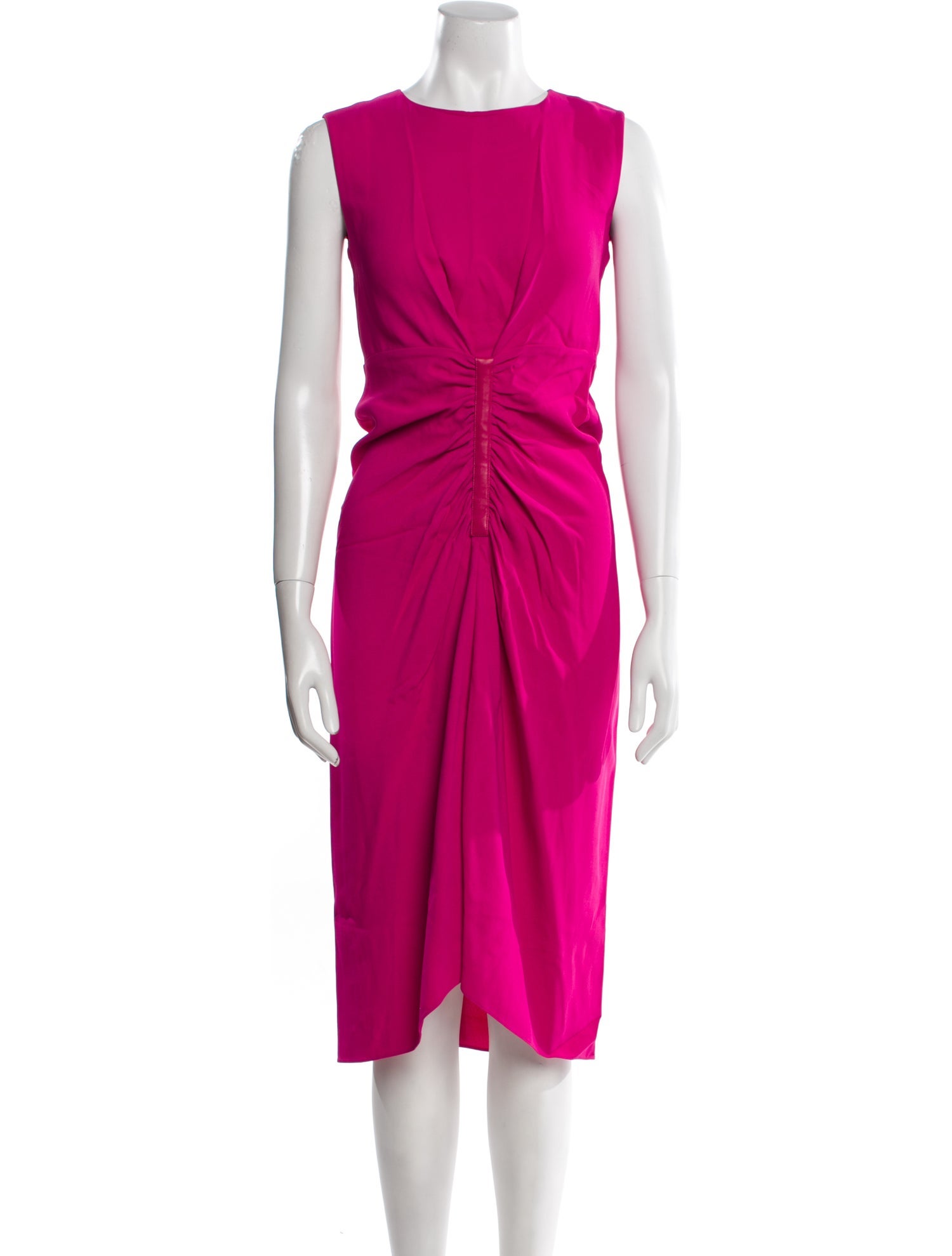 Reed Krakoff Scoop Neck Midi Length Dress