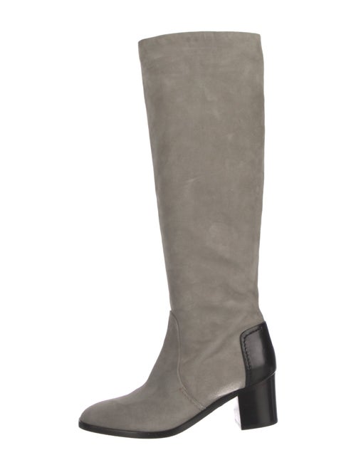 Reed Krakoff Suede Leather Trim Embellishment Riding Boots