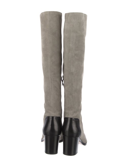 Reed Krakoff Suede Leather Trim Embellishment Riding Boots
