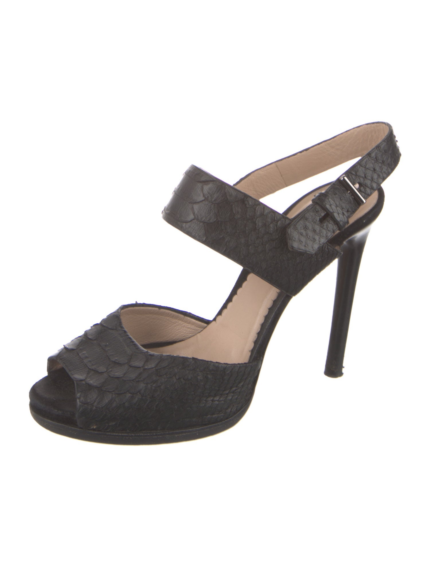 Reed Krakoff Leather Animal Print Slingback Pumps