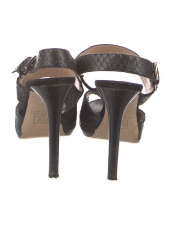 Reed Krakoff Leather Animal Print Slingback Pumps