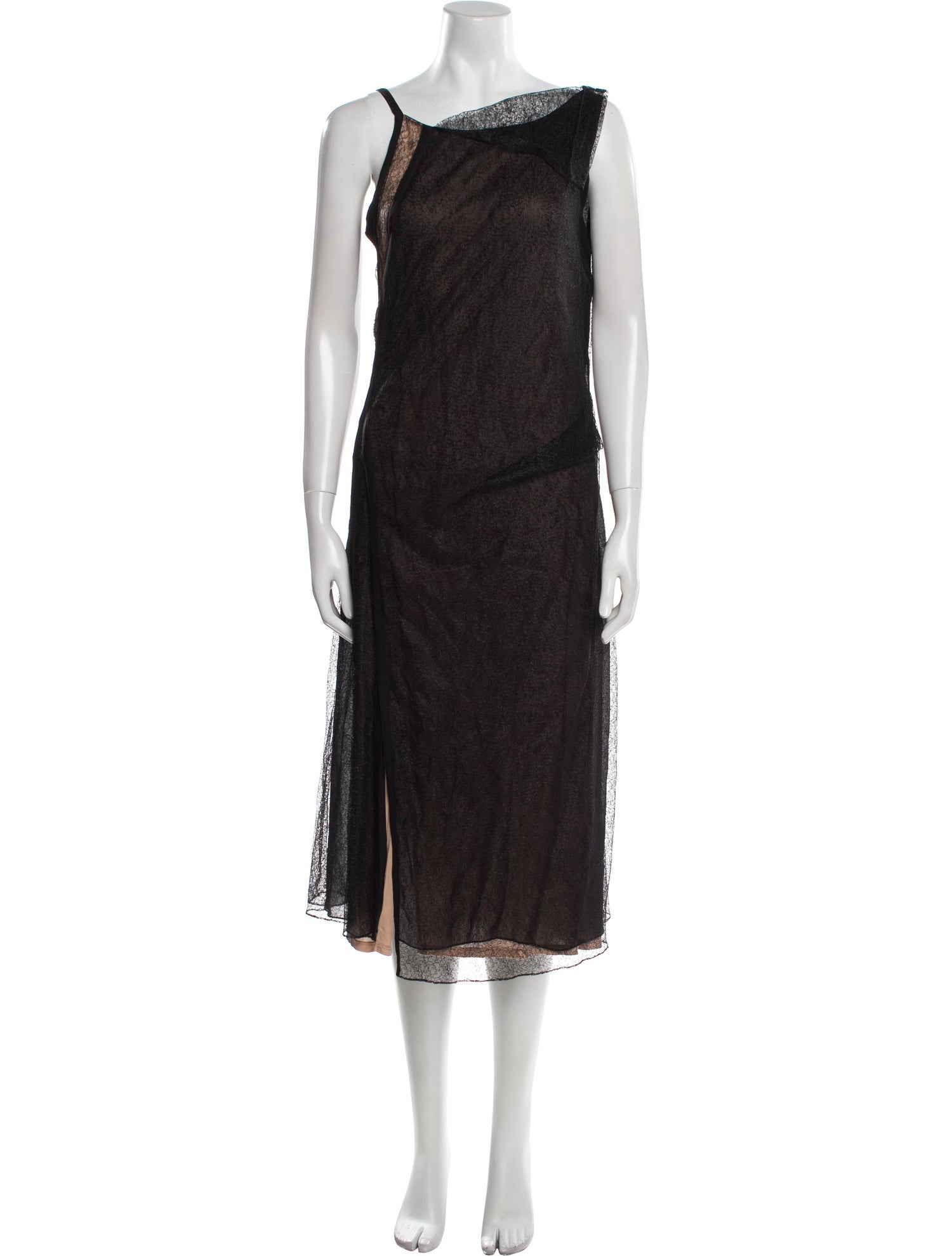Reed Krakoff Square Neckline Midi Length Dress