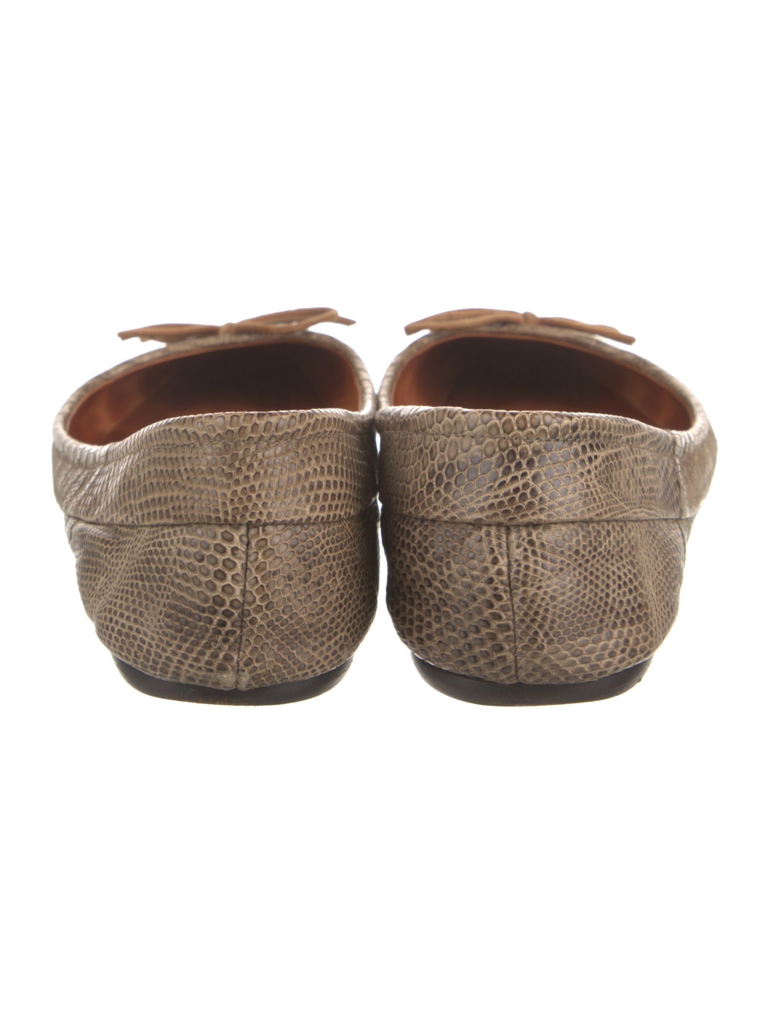 Reed Krakoff Embossed Leather Animal Print Ballet Flats