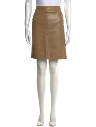 Reed Krakoff Leather Knee-Length Skirt