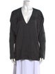 Reed Krakoff Silk V-Neck Top