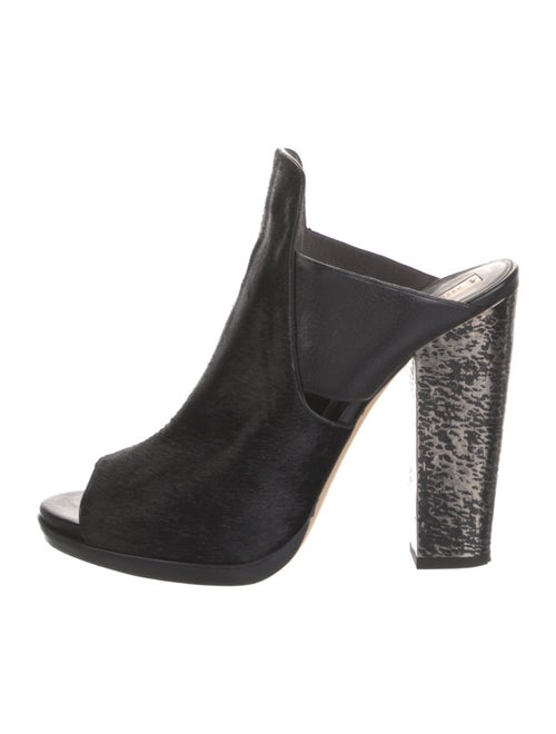 Reed Krakoff Ponyhair Cutout Accent Slingback Sandals