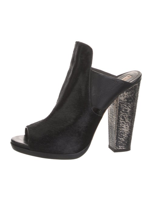 Reed Krakoff Ponyhair Cutout Accent Slingback Sandals