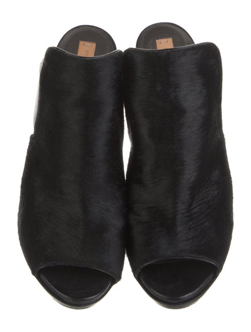 Reed Krakoff Ponyhair Cutout Accent Slingback Sandals