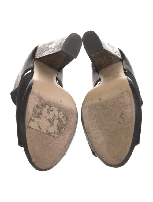 Reed Krakoff Ponyhair Cutout Accent Slingback Sandals