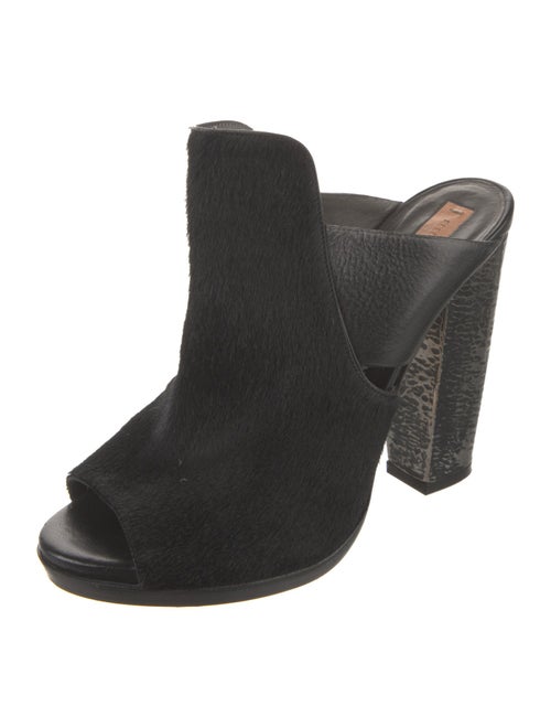 Reed Krakoff Ponyhair Cutout Accent Mules