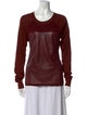 Reed Krakoff Lamb Leather Crew Neck Sweater