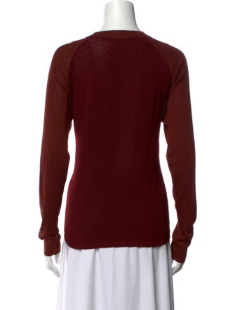 Reed Krakoff Lamb Leather Crew Neck Sweater