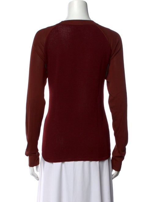Reed Krakoff Lamb Leather Crew Neck Sweater