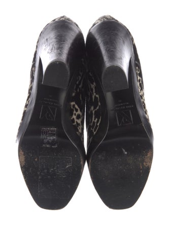 Reed Krakoff Ponyhair Animal Print Lace-Up Boots