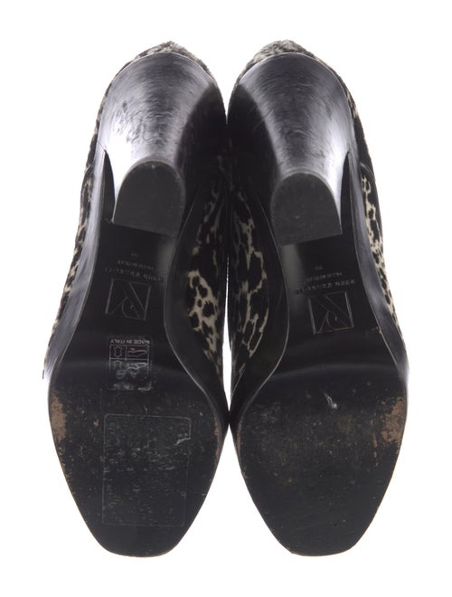 Reed Krakoff Ponyhair Animal Print Lace-Up Boots
