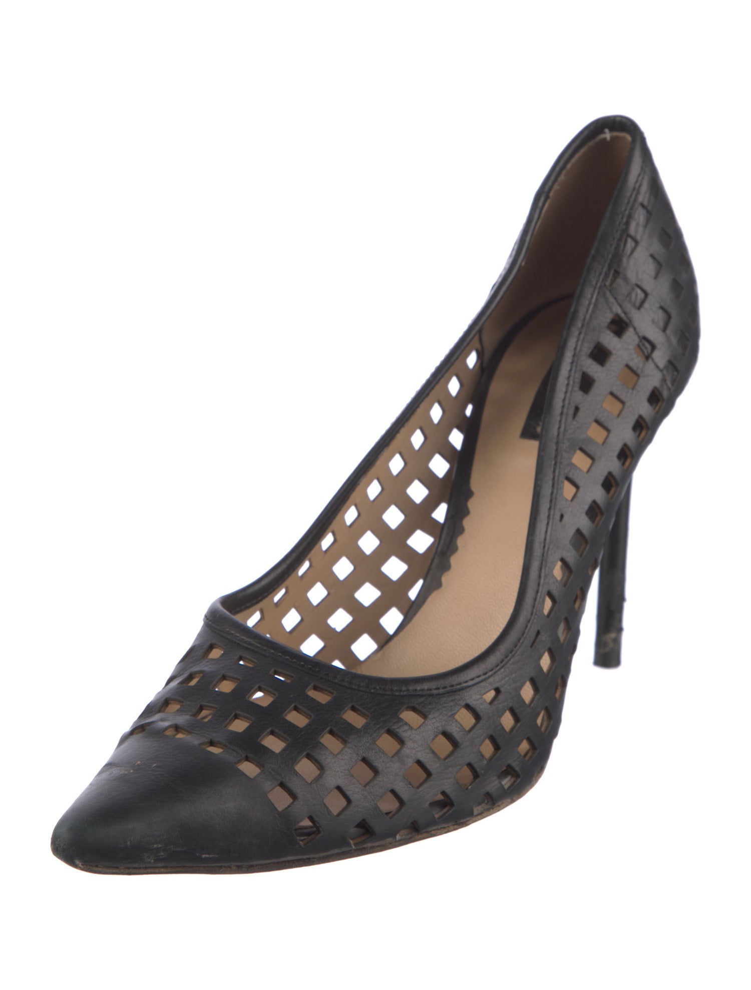 Reed Krakoff Leather Lasercut Accents Pumps